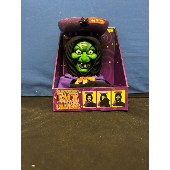 Electronic Face Changer Halloween Decoration With Animated Witch & Woman Faces - Picture 4 of 5